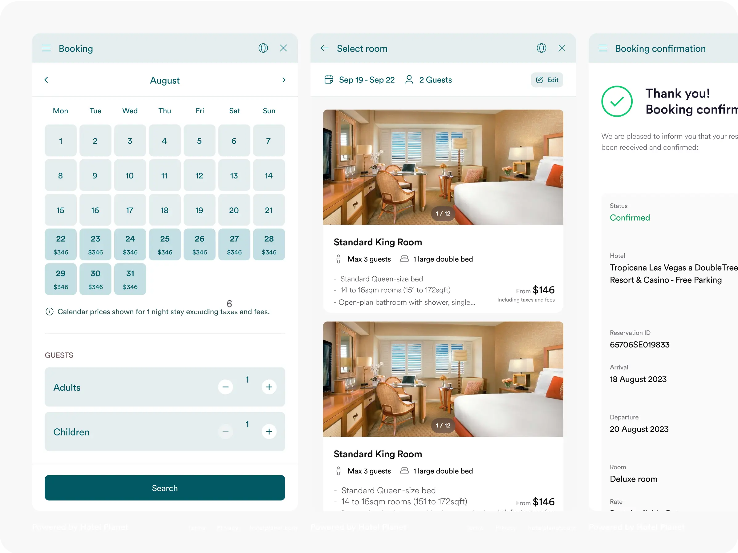 Nuitée Direct booking engine